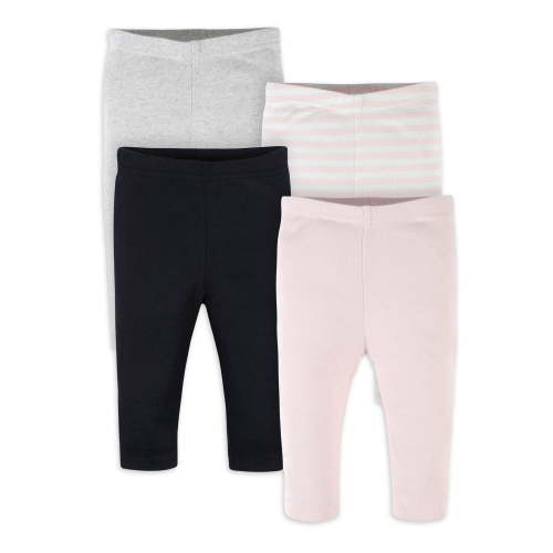 Gerber Baby Girl Pants, 4-Pack (Newborn-24 Months)