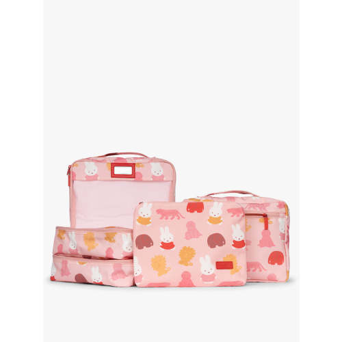 Miffy Packing Cubes 5-Piece Set- MIFFY PINK ZOO TRIP