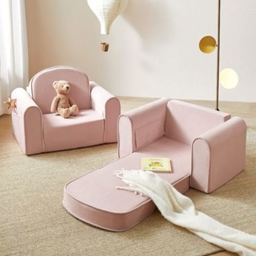 Tiny Land® GentleSnug Kid Chair & Foldable Sofa 2-in-1 - Pink
