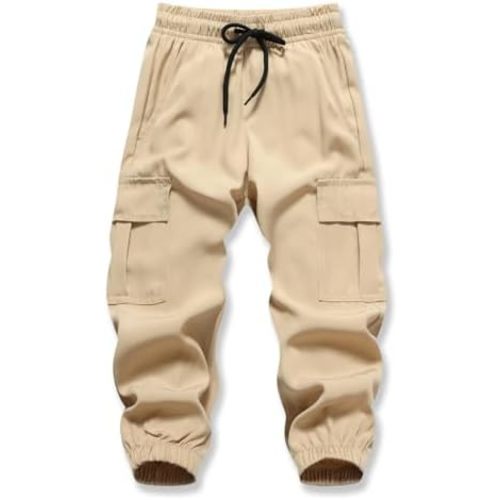 Baby Boys Cargo Joggers Pants Toddler Quick Dry Lightweight Hiking Pants Kids Pull On Sweatpants