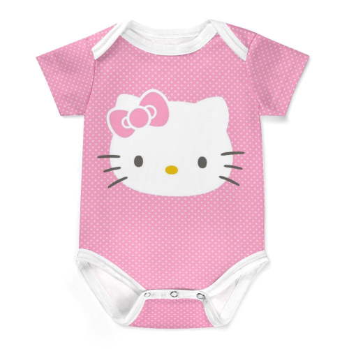 Hello Kitty Baby Bodysuit Boy Girl Clothes Soft Newborn Infant Outfit Short Sleeve Romper