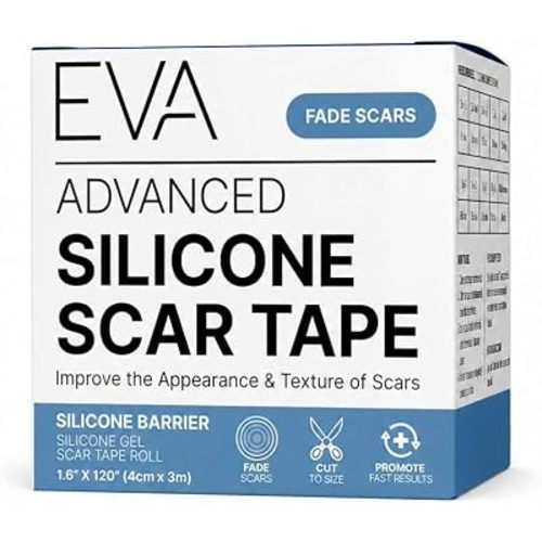 Eva Naturals Silicone Scar Tape, Medical Grade Scar Sheets, 1.6" x 120"