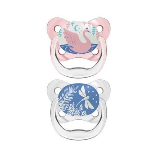 Dr Brown's Prevent Contoured Glow-in-the-dark Pacifier 2-pack 0-6m - Assorted Colours Assorted