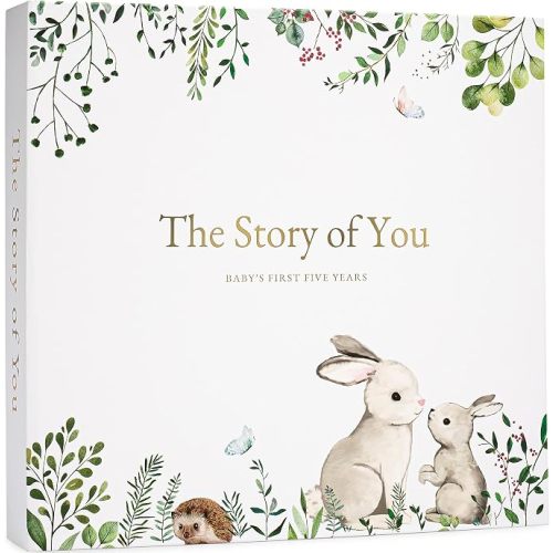 Keepsake Baby Memory Book – Timeless Gender Neutral First 5 Year Baby Book