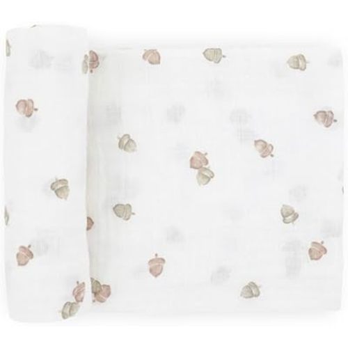 Cotton Muslin Swaddle Blanket - Acorns