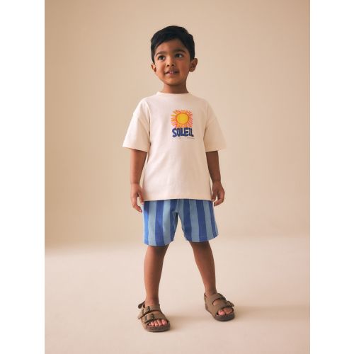 Ecru Soleil Sun Short Sleeve Back Print T-Shirt and Shorts Set (3mths-7yrs)