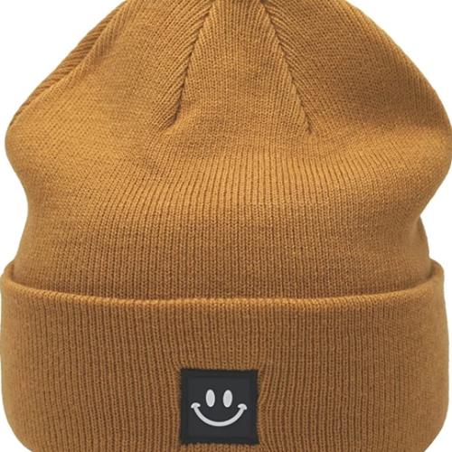 55cube Knit Beanie Hat with Smile Face Unisex