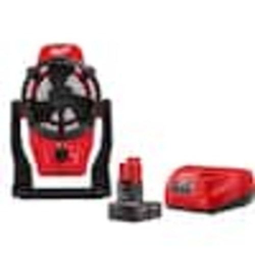 Milwaukee M12 12-Volt Lithium-Ion Cordless Jobsite Fan with M12 4.0 Ah Starter Kit 0820-20-48-59-2440