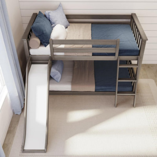Viv + Rae™ Kincer Twin Over Twin Solid Wood Low Loft Bunk Bed & Reviews | Wayfair