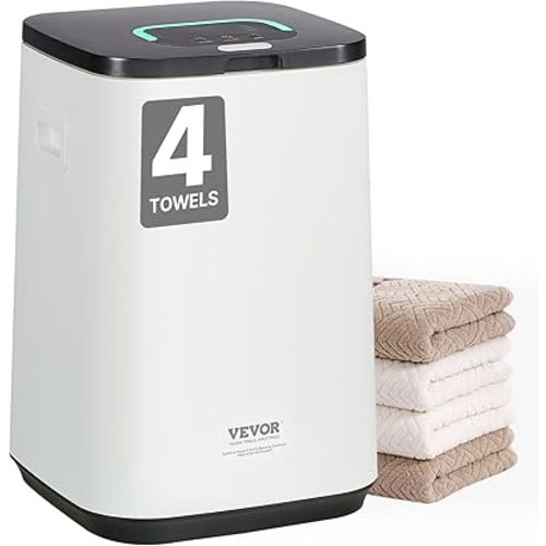 VEVOR Towel Warmers for Bathroom, Towel Warmer Bucket with Child Lock & High-Temp Indicator & 24H Delay Timer & Auto Shut Off Fits up to 4 Oversized Towels, Blankets, Clothes, Bathrobes and More