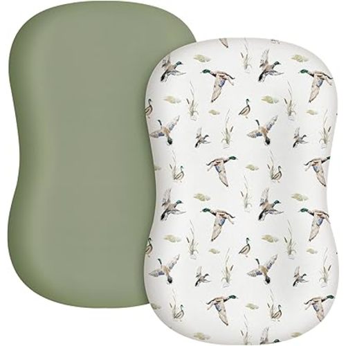 2 Pack Mallard Duck Baby Lounger Cover Stretchy and Soft Infant Lounger Cover Breathable and Soft Baby Nest Slipcover for Boys Girls