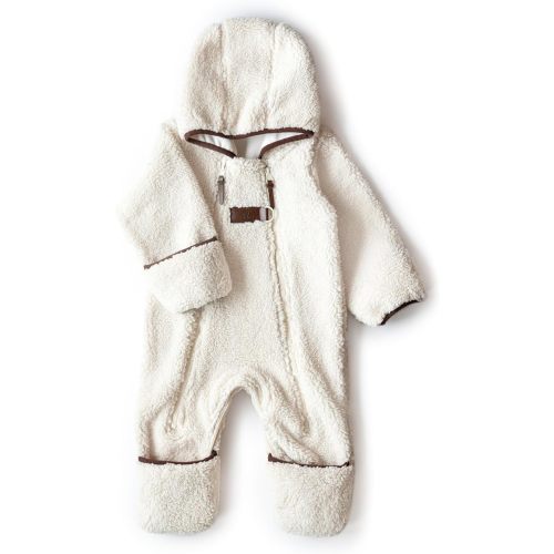 PETIT COULOU Sherpa Onesie – Warm Baby Bunting Suit with Hood