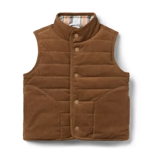 Caramel Candy The Quilted Corduroy Vest by Janie and Jack