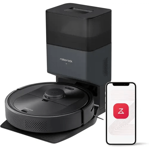 roborock Q5+ Robot Vacuum with Self-Empty Dock, Hands-Free Cleaning for up to 7 Weeks, 2700Pa Max Suction, 180mins Max Run-Time, Compatible with Alexa, Perfect for Hard Floors, Carpets, and Pet Hair