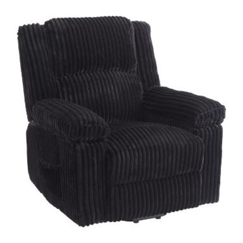 Corduroy Recliner Chair w/ Handle & Pillow Top Arms - 400LB Capacity Manual Recliner, Thick Padding & Side Pocket for Home