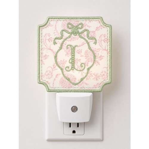 Embroidered Heirloom Nightlight | Custom Monogram Nursery Decor | Unique Baby Shower Gift | Bow Crest Room Theme | Dainty Elegant Newborn