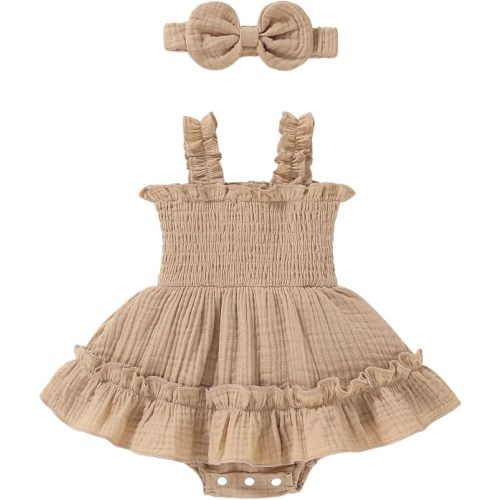 Happy Town Baby Girl Clothes Toddler Summer Romper Dress Outfits