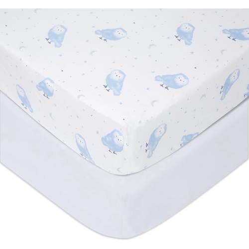 aden + anais Cotton Poplin Crib Sheets , Time to Dream, Boys, Infants, 2-pack