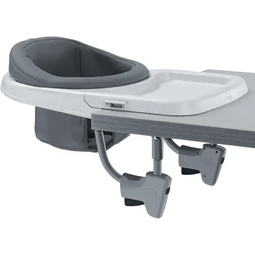 Chicco FastLock® 360 Rotating Hook-On High Chair, Portable High Chair for Babies and Toddlers, Sets up in Seconds | Charcoal/Grey