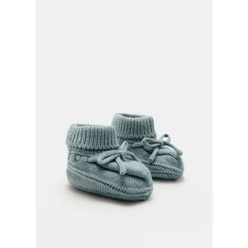 Knitted booties with bow - Kids | MANGO USA