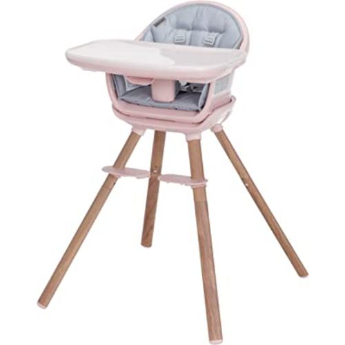 Maxi-Cosi Moa 8-in-1 Highchair, Machine Washable, Compact, Lightweight Design, Essential Blush