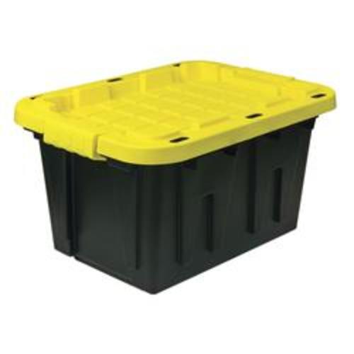 Performax® 12-Gallon Black Industrial Storage Tote with Latching Lid