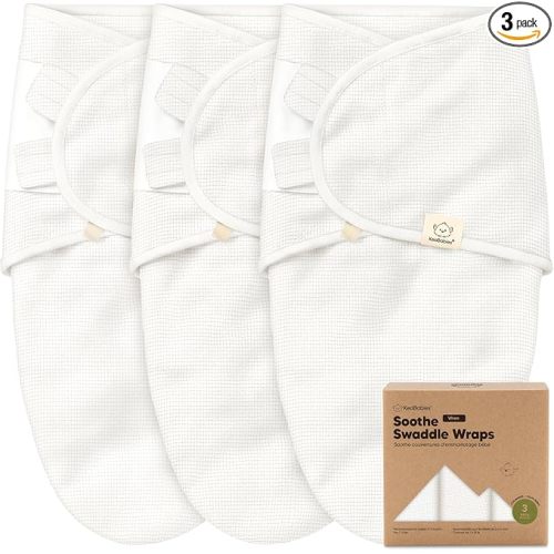 3-Pack Organic Swaddles for Newborns, Baby Swaddles 0-3 Months (Soft White) | Newborn Swaddle Sleep Sacks, Soft Cotton, Infant, Baby Swaddle Wraps, Girls, Boys, Large Hook & Loop Closure