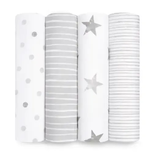 Essentials Cotton Muslin Swaddles 4 Pack | aden + anais