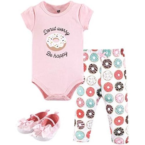 Hudson Baby Unisex Baby Cotton Bodysuit, Pant and Shoe Set