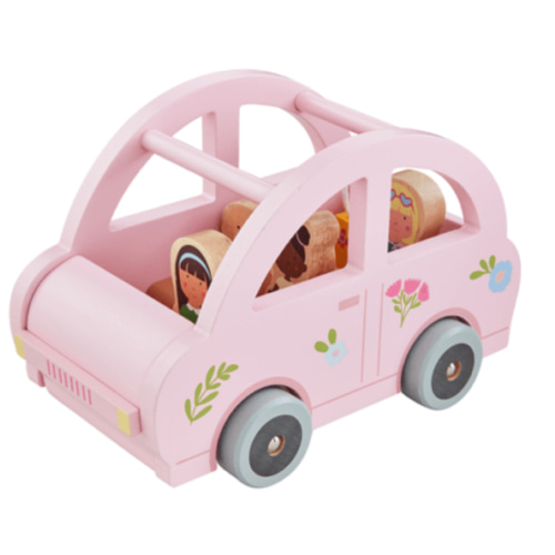 Pink Car Toy Set