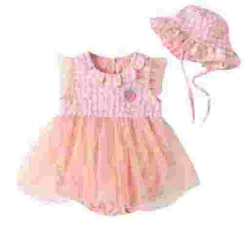 SJLDQY Baby Boy Romper Infant Clothes Lace Ruffles Strawberry Sleeveless Sunsuit Set Jumpsuit Pink 9-15 Months