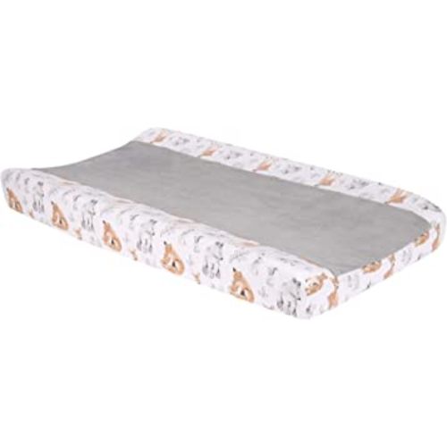 Lambs & Ivy Painted Forest White Minky Changing Pad Cover