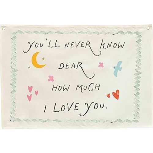 Nursery Rectangular Canvas Banner-Boho Flag Wall Decor for Toddler Boy Girl Kids,Baby Room Bedroom Playroom Reading Room Decor-Baby Shower Birthday Christmas Gift-You'll Never Know Dear