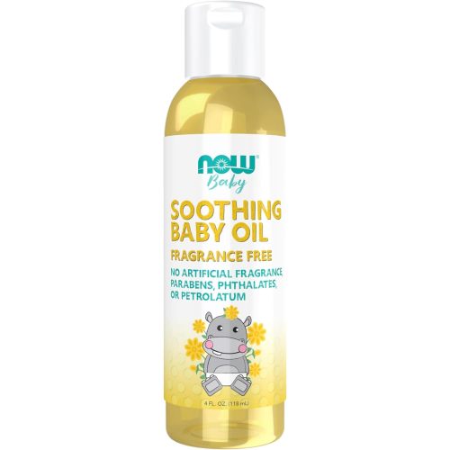 NOW Baby, Soothing Baby Oil, Fragrance Free, 4-Ounce