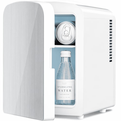 Havato Mini Fridge, Portable 4L/6 Can Personal Cooler – Skincare Fridge, Small Compact Refrigerator,White