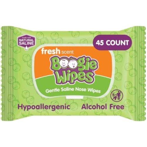 Boogie Saline Nose Wipes Fresh Scent - 45 Count