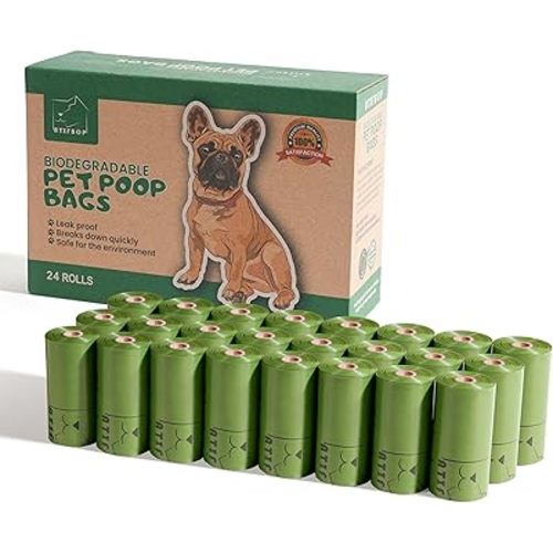 ATIFBOP Biodegradable Dog Poop Bags Rolls 360 Count Scented, Leak Proof and Extra Thick Waste Bag Refill (Scented)