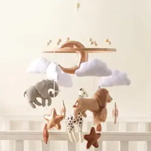 Baby Mobile for Crib, Baby Crib Mobile for Boys Girls, Baby Mobile for Bassinet, Boho Nursery Mobile, Nursery Decor Theme for Infant Bedroom Hanging, Gender Neutral Baby Gift