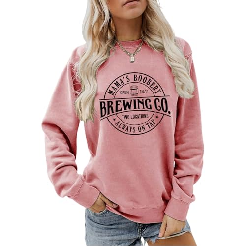 Women Mama's Boobery Sweatshirt Nursing Mama Sweatshirts Breastfeeding Shirt Nursing Shirts Pullover Tops for New Mom