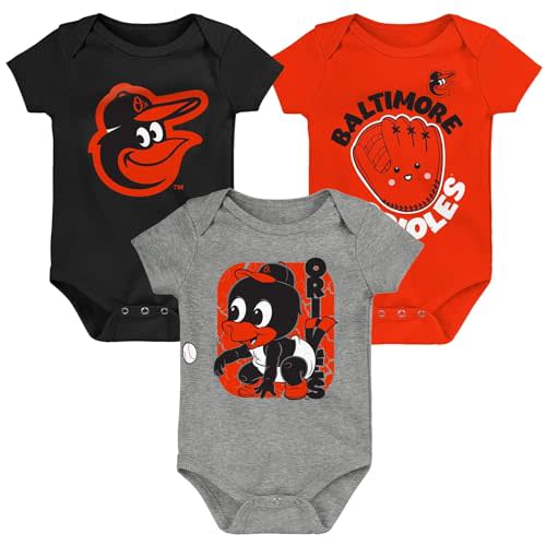 Outerstuff MLB Newborn & Infants 0-24 Months Change Up 3 Piece Onesie Creeper Romper Set