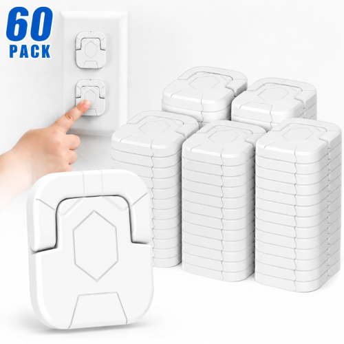 Deally Outlet Covers Baby Proofing-60 Pack Child Safety Electric Plug Protectors to Prevent Power Shock