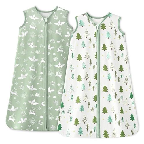 Baby Sleep Sack (Medium) 6-12 Months 1.0 TOG 100% Cotton - Green Tree