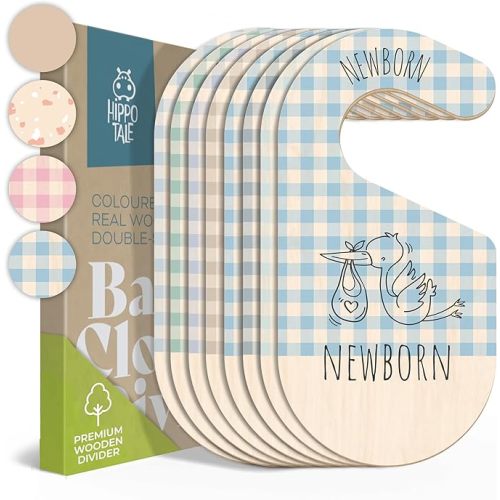 Baby Clothes Dividers For Closet - Wooden Baby Clothes Organizer Dividers for Boy & Girl, 8 Baby Closet Dividers by Size - Ideal Clothing Organizers