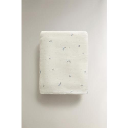 BABY FLORAL BATH TOWEL - Ecru | ZARA United States