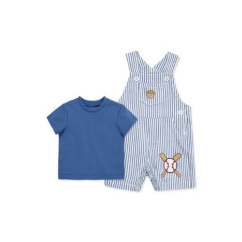 Baby Boys Baseball Shortall Shirt Set
