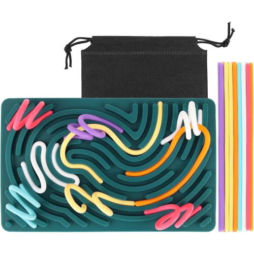 Sensory Activity Board, 6 Colors Sensory Toys Game Controller for Kids 2+ & Adults with 20 Strings