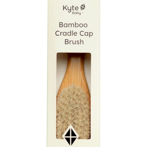 Kyte Baby Cradle Cap Brush Made with Natural Goat Hair Bristles and a Bamboo Brush Handle