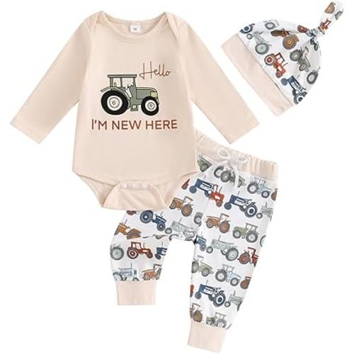 Baby Boy Outfit Newborn Little Brother 3 6 9 12 18M Romper Infant Letter Print Onesie+ Pants+Hat 3PCS Clothes