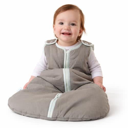 Baby Deedee Sleep Nest Original - Baby Sleep Sack 2.5 TOG 0-6M Gray Lagoon | Patented shoulder snaps and full-length zipper help make dressing and changes easier for cooler season routines