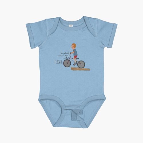 Regular Size Rudy Bike jump   Baby One-Piece